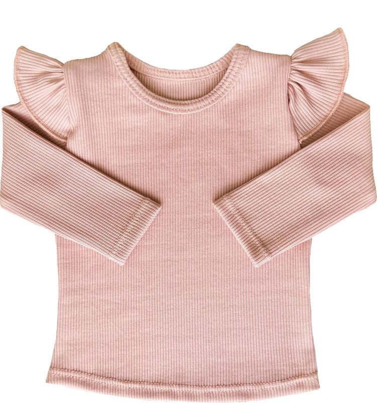 Shirtje ruffle roze
