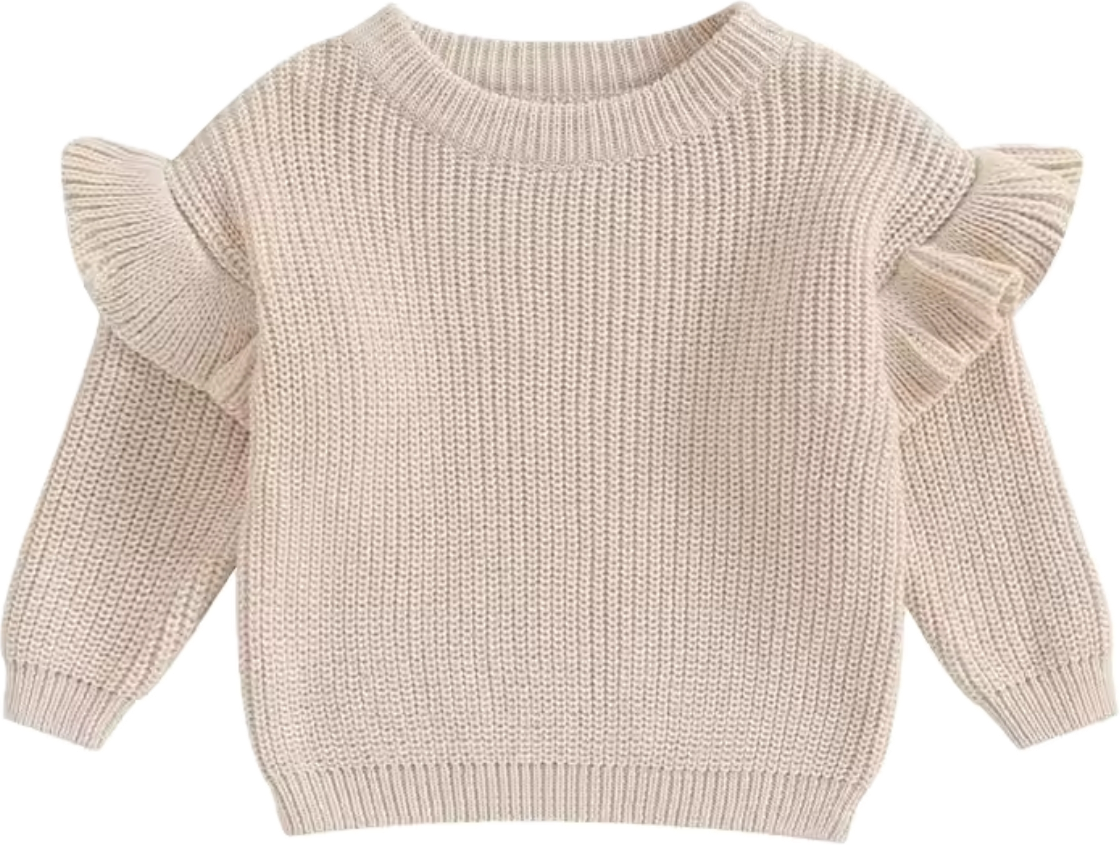 Gebreide trui ruffle
