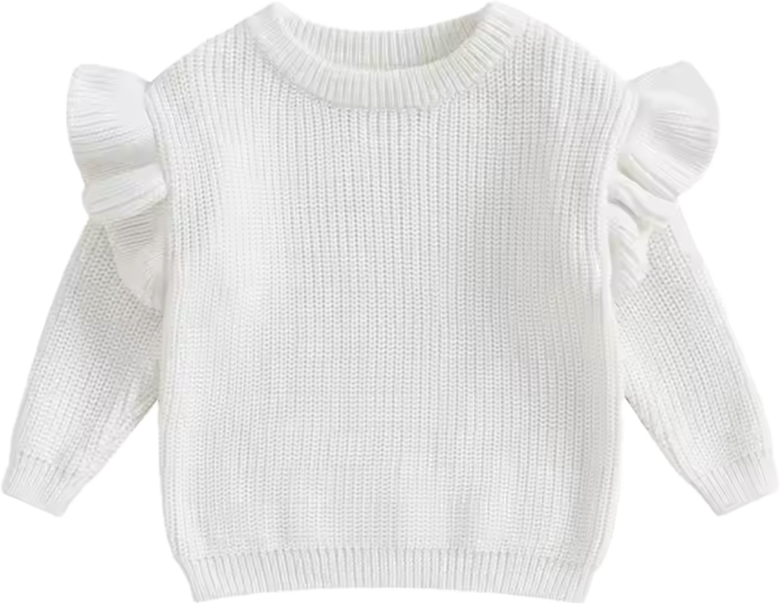 Gebreide trui ruffle