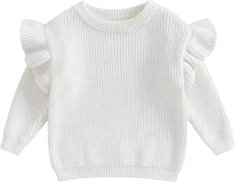 Gebreide trui ruffle