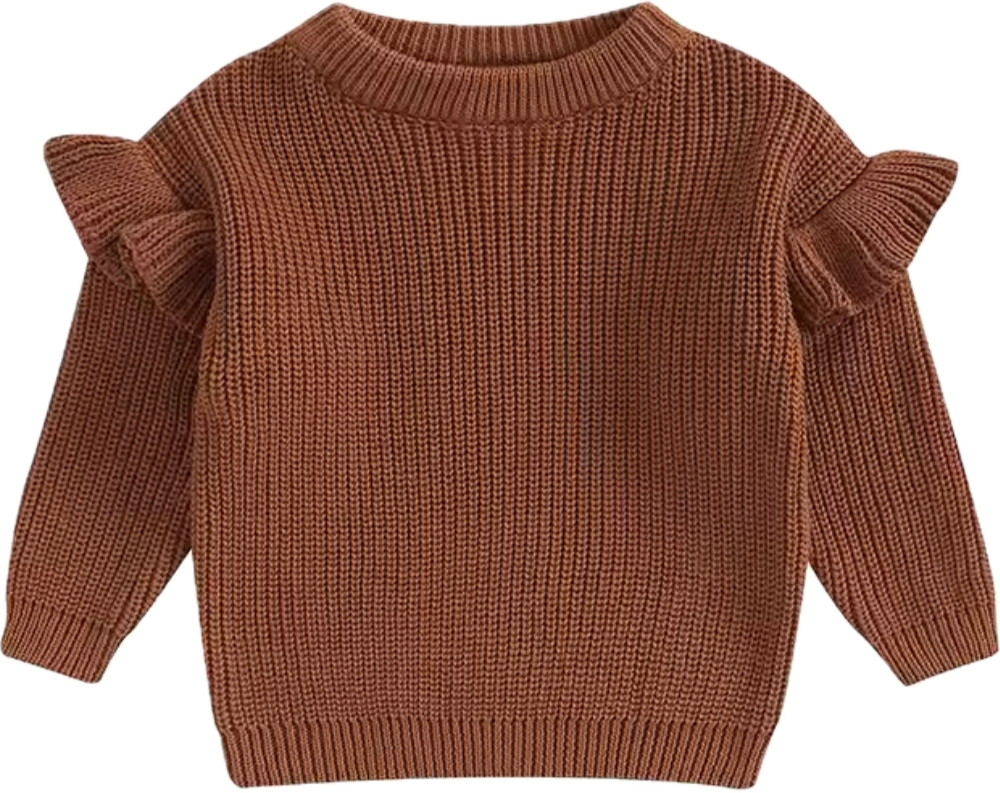 Gebreide trui ruffle