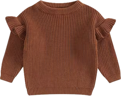 Gebreide trui ruffle