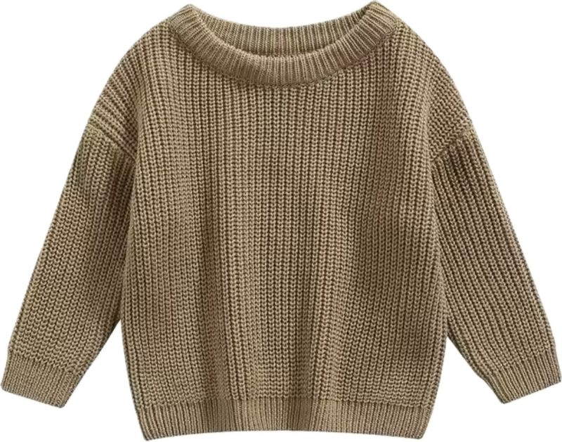 Gebreide trui khaki grey