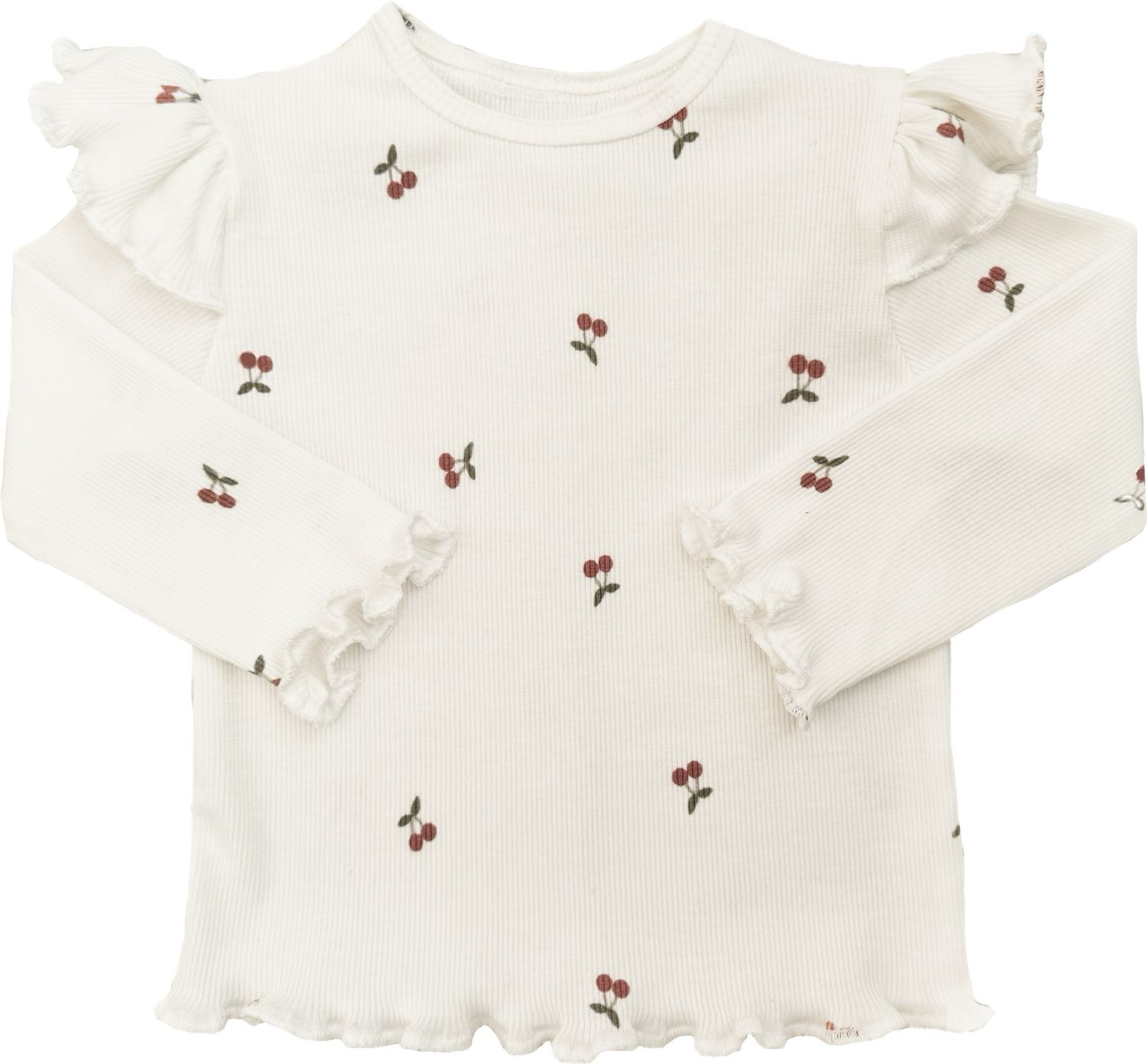 Shirtje ruffle kersjes