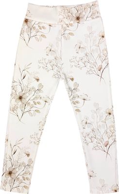 Legging ecru bloemen