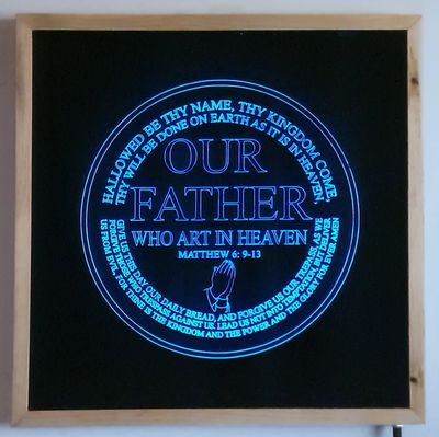 LED Gift of Our Beautiful LED Rendition of &quot;THE LORD&#39;S PRAYER&quot;