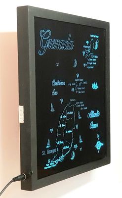 LED Gift Map of the Caribbean Islands of GRENADA