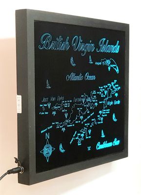 LED Gift Map of the BRITISH VIRGIN ISLANDS