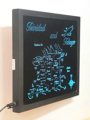 LED Gift Map of the Caribbean Islands of TRINIDAD and TOBAGO
