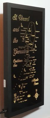 LED Gift Map of the Caribbean Islands of ST. VINCENT and the GRENADINES