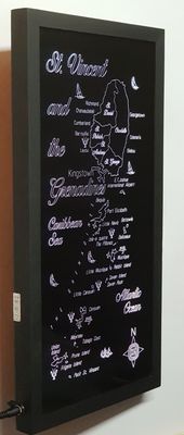 LED Gift Map of the Caribbean Islands of ST. VINCENT and the GRENADINES