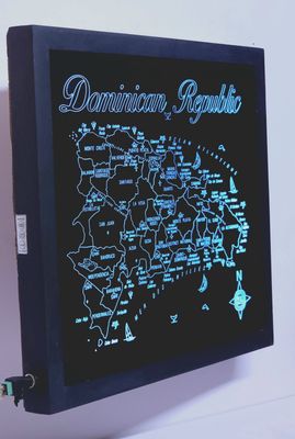 LED Gift Map of the Caribbean Island of the DOMINICAN REPUBLIC