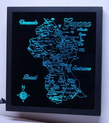 LED Gift Map of the Republic of GUYANA