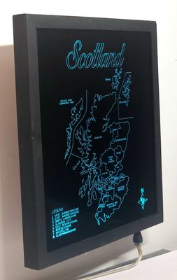 LED Gift Map of the Country of SCOTLAND