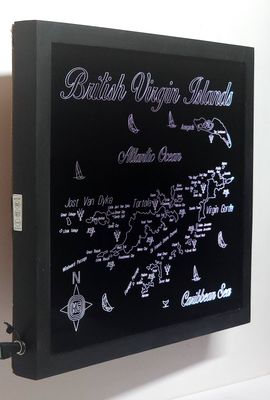 Black Framed LED Gift Map of the BRITISH VIRGIN ISLANDS 🇻🇬
