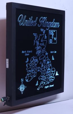 Black Framed LED Gift Map of the Countries of the UNITED KINGDOM 🇬🇧