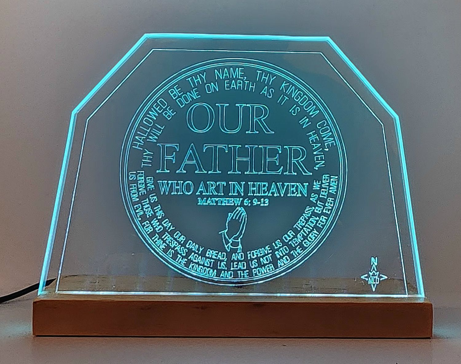 LED Plaque Gift Rendition of "THE LORD'S PRAYER"