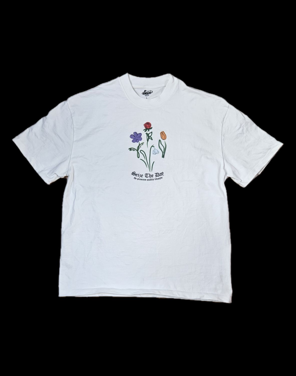 Oversized white tee