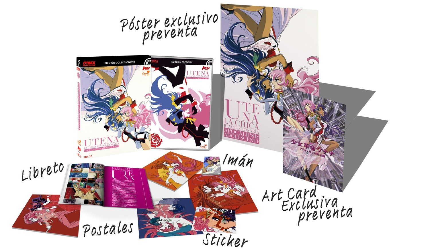 UTENA. LA CHICA REVOLUCIONARIA. APOCALIPSIS ADOLESCENTE. LA PELÍCULA. PREVENTA GOLD. PRECIO EXCLUSIVO. OTAKU EDITION BD/DVD. SIN CENSURA. ENVÍO CERTIFICADO GRATUITO. SOLO ESPAÑA Y CANARIAS.