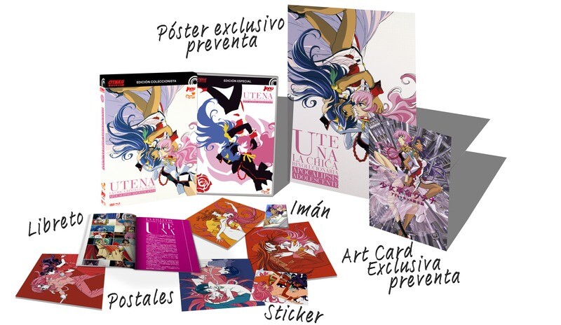 UTENA. LA CHICA REVOLUCIONARIA. APOCALIPSIS ADOLESCENTE. LA PELÍCULA. PREVENTA GOLD. PRECIO EXCLUSIVO. OTAKU EDITION BD/DVD. SIN CENSURA. ENVÍO CERTIFICADO GRATUITO. SOLO ESPAÑA Y CANARIAS.