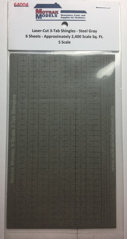 S - Laser-Cut 3-Tab Shingles - Steel Gray