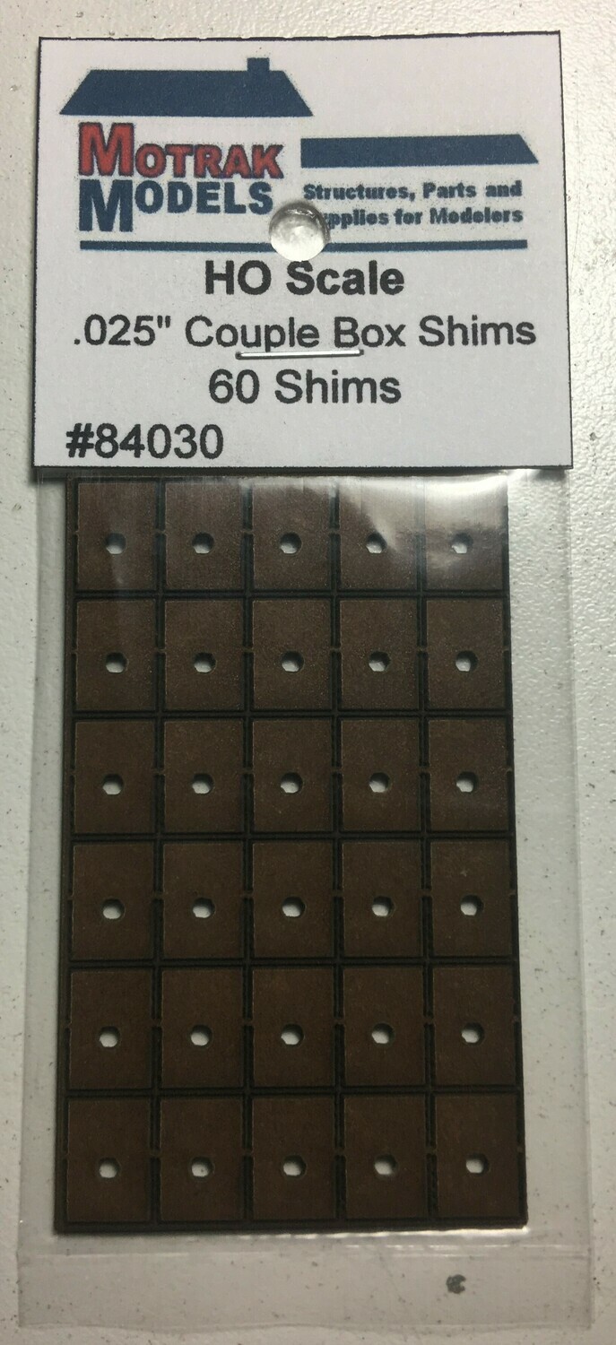 HO - Coupler Box Shims