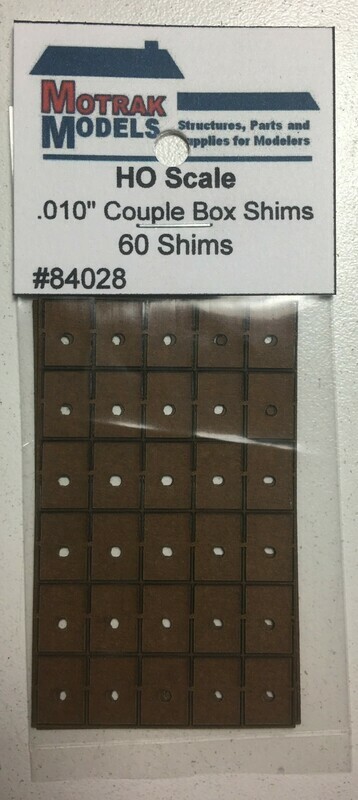 HO - Coupler Box Shims