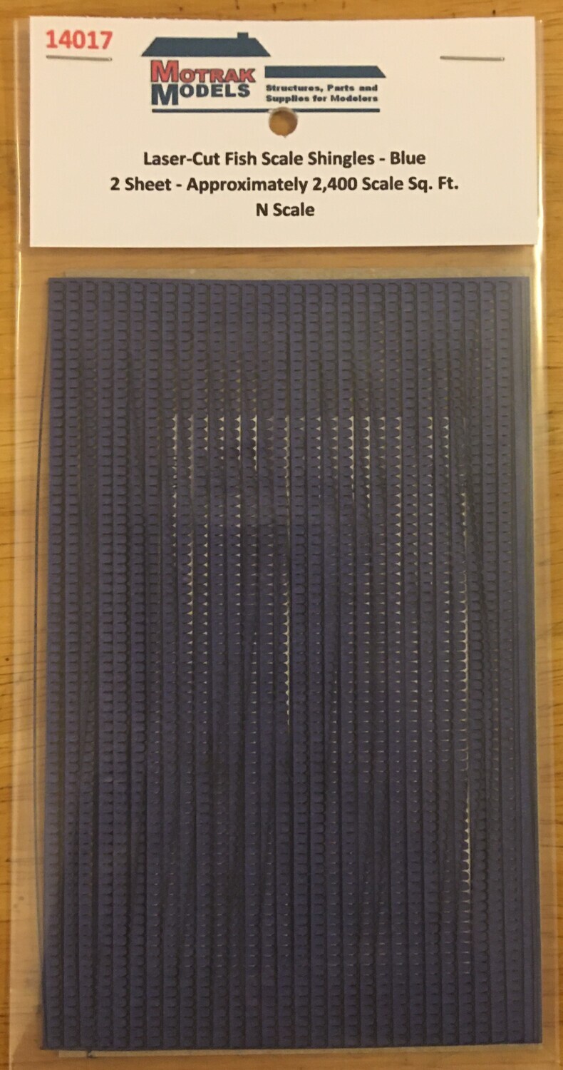 N - Fish Scale Shingles - Blue