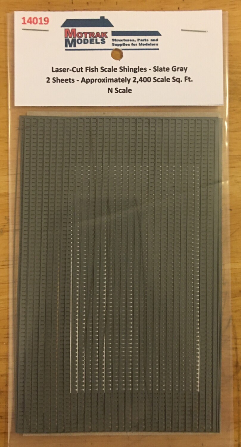 N - Fish Scale Shingles - Slate Gray