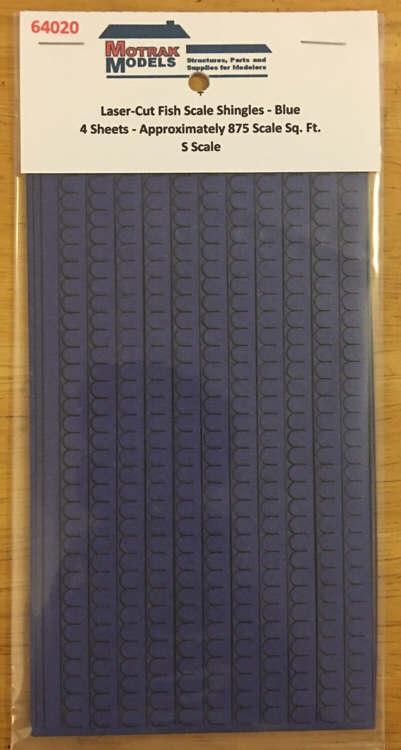S - Fish Scale Shingles - Blue