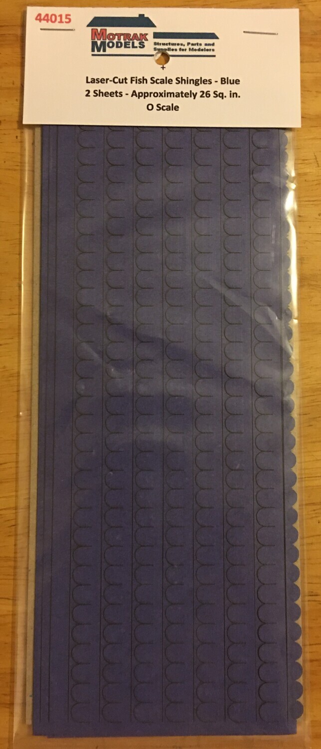 O - Fish Scale Shingles - Blue