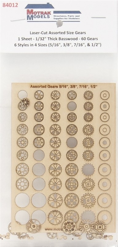 HO - Laser-Cut Gears - 1/32&quot; Thick