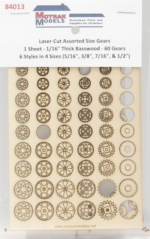 HO - Laser-cut Gears - 1/16&quot; Thick