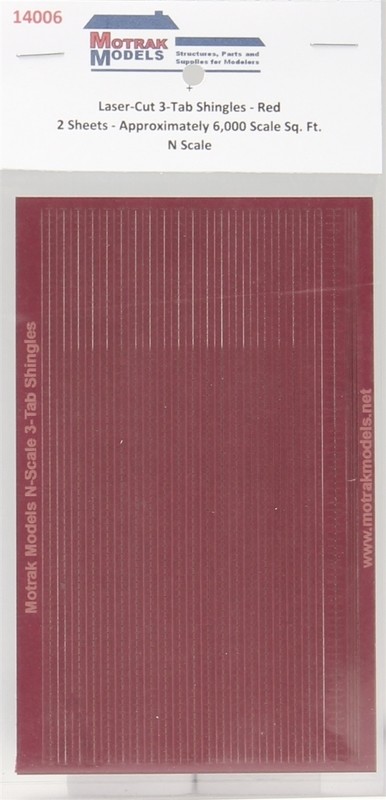 N - 3-Tab Shingles - Red - 14006