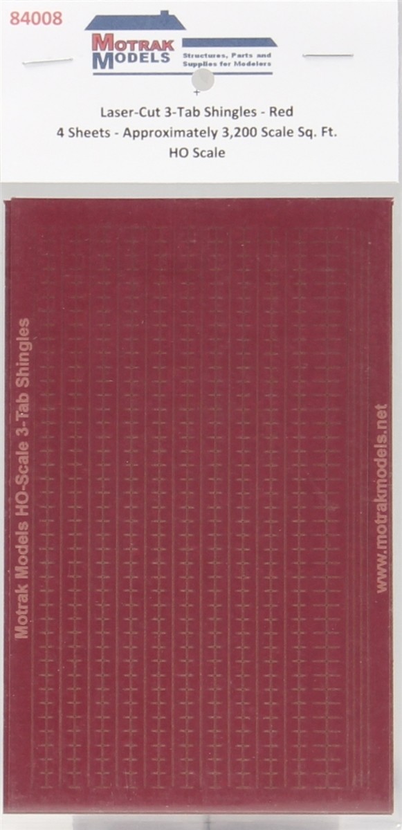 HO - 3-Tab Shingles - Red - 84008