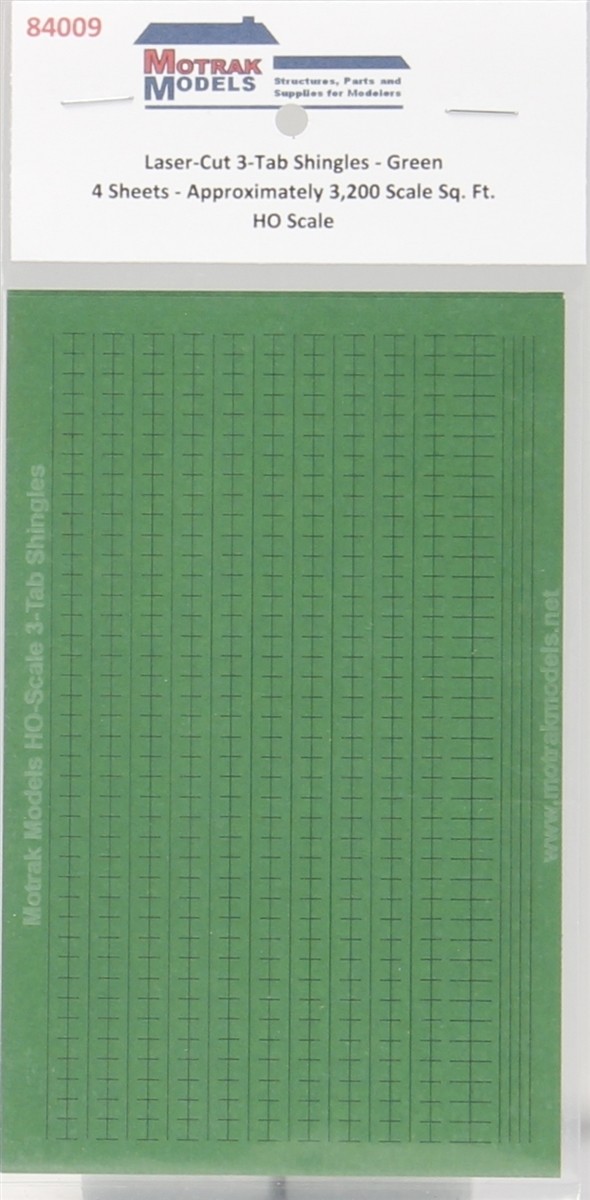 HO - 3-Tab Shingles - Green - 84009