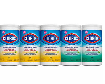 Clorox Disinfecting Bleach-Free Cleaning Wipes, Variety Pack (85 wipes/pk., 5 pk.)