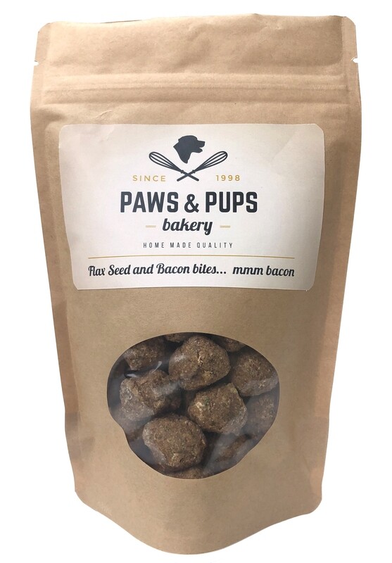 Flax Seed and Bacon bites... mmm bacon 8 oz.