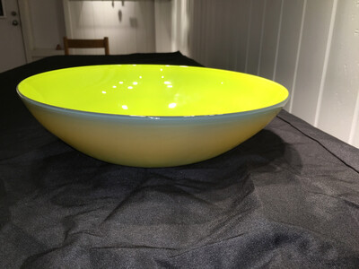 Lemon Sky Blown Glass Bowl