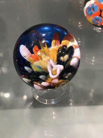 Reef Implosion Marble w/ Gold Fume 1 7/8” Cobalt Back