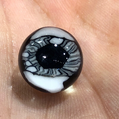 Tiny Murrine Eyeball Marble 5/8”