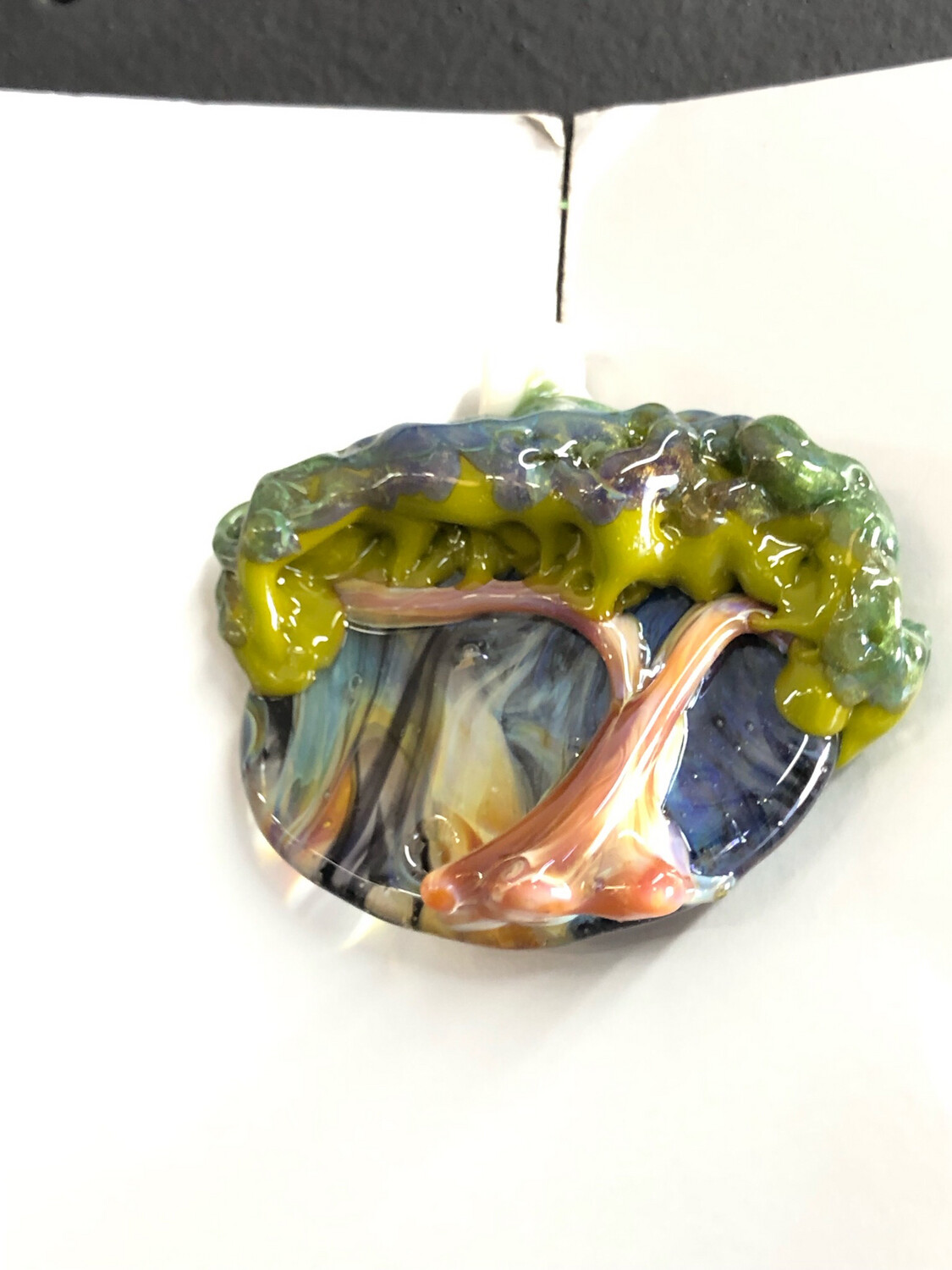 Green Tree Of Life Glass Pendant