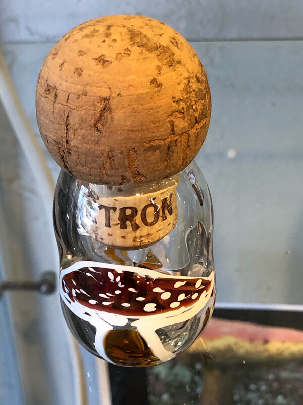 Blown Glass Mushroom Jar