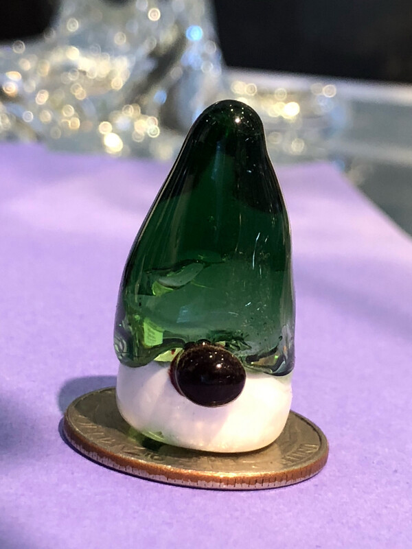 Micro Mini Baby Glass Garden Gnome  