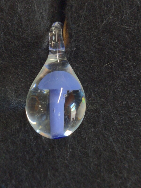 Indigo Milkcap Mushroom Pendant small