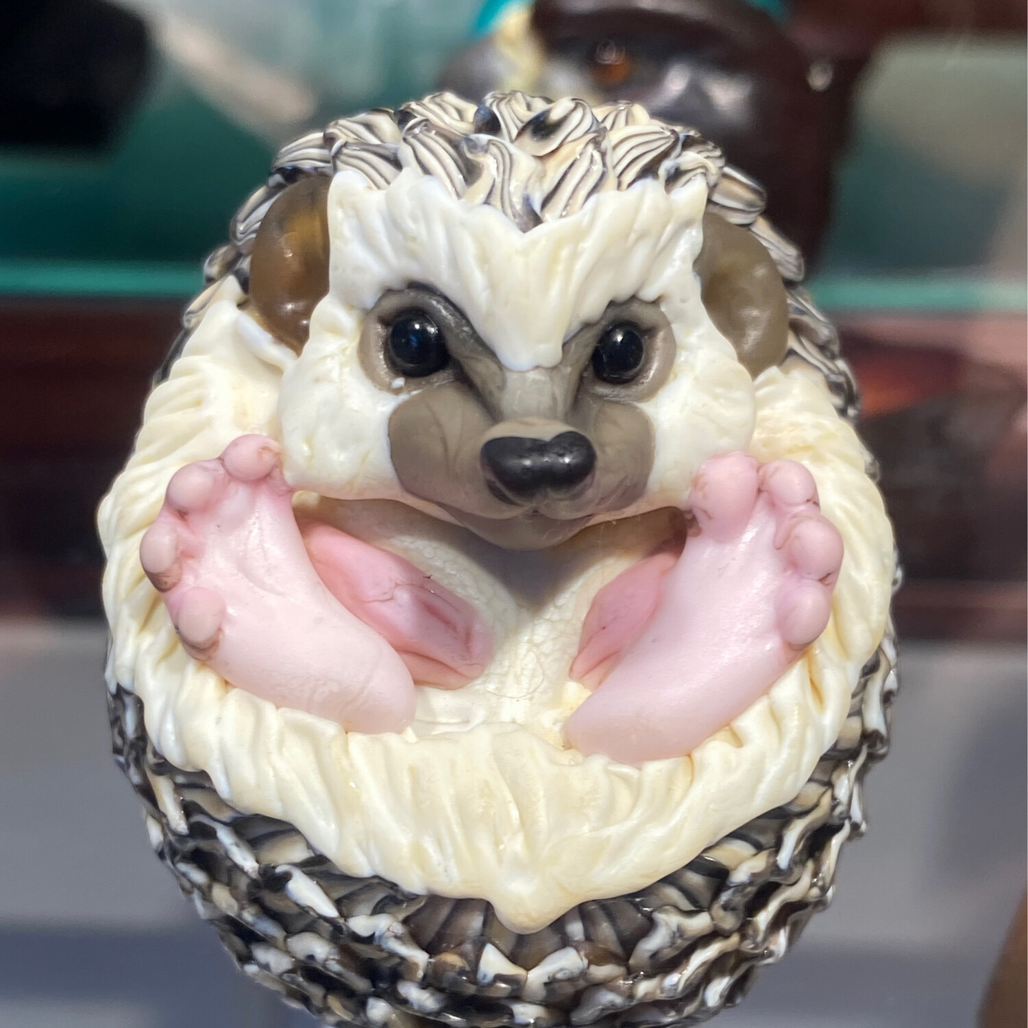 Hedgehog W/ Feet Glass Marble By Joy Munshower 