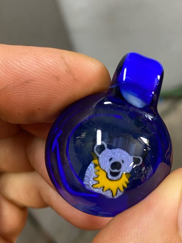 Cobalt Dead Bear Pendant