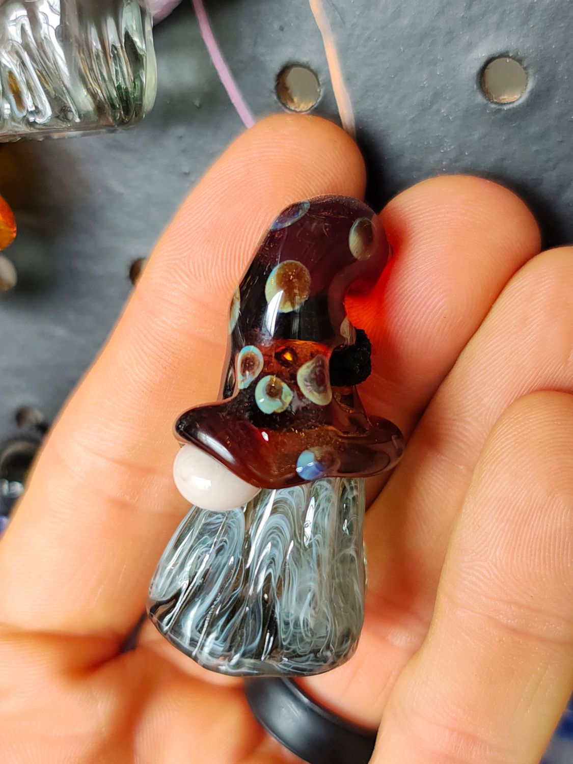Glass Garden Gnome standing or hanging
