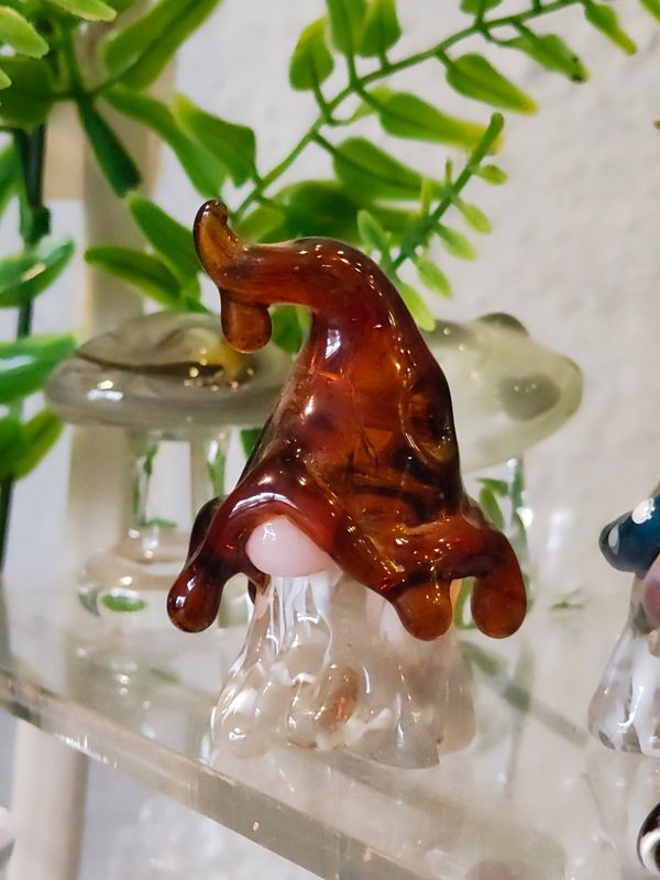 Honey Drip Mini Glass Garden Gnome