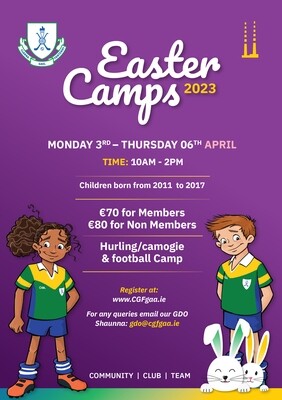 Easter Camp  (Mon 03rd to Thu 06th April)